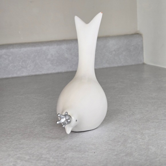 White‎ Dove Figurine with Silver Crown - Decorative Bird Ornament - Picture 2 of 9